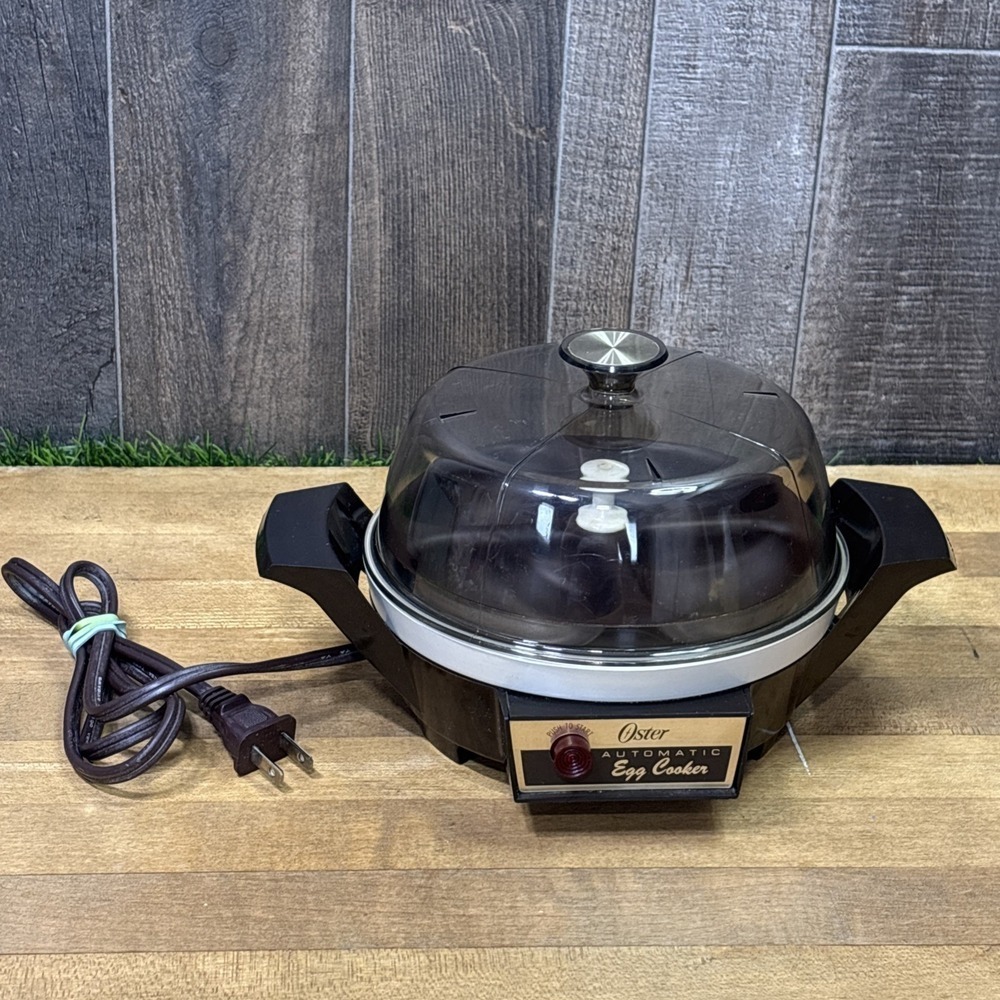 Vintage Oster 579-06B Automatic Egg Cooker 4 Egg Poacher MCM Tested Working